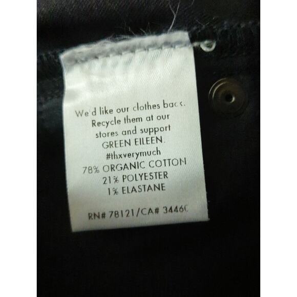 Eileen Fisher Organic Coated Waxed Denim Skinny Jeans women's size 4 Retro Rock - Picture 8 of 10